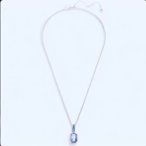 Swarovski Silver Necklace with Blue Gemstone Pendant - $199 retail✨